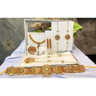 Bharatanatyam jewellery Set with a Glass Box #Adults Set 2