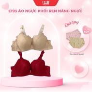 Medium foam bra, lace, flexible underwire, breast lift, 3 hooks code E193 | 12 H AN PHAT COMPANY