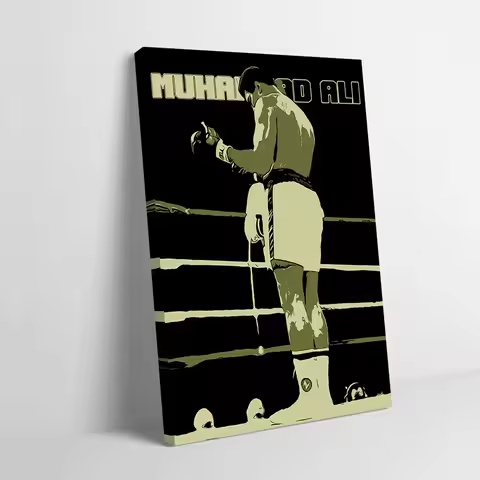 Muhammad Ali Boxing Poster Custom Printed Canvas Painting for Pictures Wall Art Gaming Decoration Ho