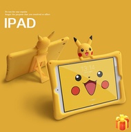 Pikachu Silicone Cartoon Air4 iPad Case 2019 Apple Ipad Air3 Air2 Air1 Air Mini 1 2 3 4 5 6 7 8 Th Gen IPad Case Pro 9.7 10.5 11 Inch 9.7 2017 2018 2019 10.2 Protective iPad Case for Kid Child Cover Mini5 Pro11 Inch Tablet Computer Ipad6 Cute Tide Brand