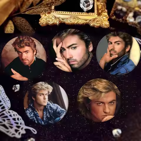 1pc G-George Michael Cartoon Style Badge Brooches On Backpack Decoration Round Enamel Pins For Acces