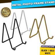 Metal Photo Frame Stand Display Stand Picture Holder Black / Gold / White