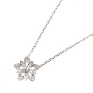 [Pre-owned] Van Cleef & Arpels Lotus Diamond Mini Necklace, Neck size 38/42.5cm, K18WG (White Gold),