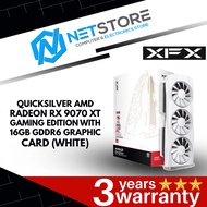 XFX QUICKSILVER AMD RADEON RX 9070XT GAMING EDITION WITH 16GB GDDR6 GRAPHIC CARD - WHITE - RX-97TQIC
