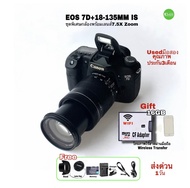 Canon EOS 7D 18-135mm Kit Used ชุด กล้องพร้อมเลนส์สุดพิเศษ  CF 32GB Adapter WiFi โอนภาพไร้สายผ่านมือถือ มือสองคุณภาพประกันสูง3เดือน