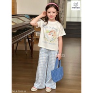 BG MLS set printed shirt and pink striped rough pants BH2591 BH2617 BH2620 baju budak perempuan baju