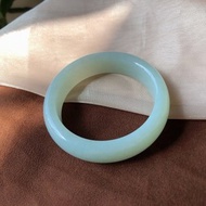極品且末藍•天空藍 淺藍色的愛和田玉正裝特色手鐲圈口57.8