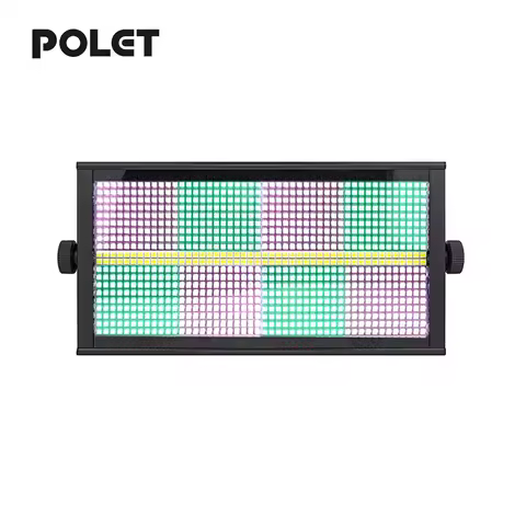 POLET 200W LEDRGBW 4in1 8+8Partition StrobeLight White 8000K DMX512 Dj Wash wedding Show Bar Strobe 