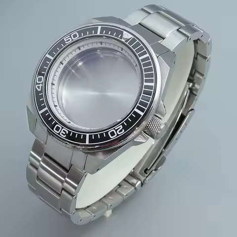 43.8mm 316L Steel Watch Case Strap Sapphire Glass For 4R36 Nh35 Nh36 Nh34 Automatic Movt for Mod Kin