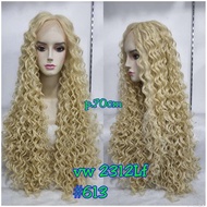 Front Lace Women's Adult Wig 75 CM Long Curly VW 2312 BLONDE/613