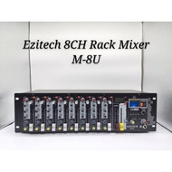 Ezitech 7-Channel Rackmount Mixer M-8U With Bluetooth/USB