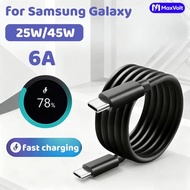 For Samsung 45W 25W SuperCharge Fast Charger with 6A Type-C Cable for Samsung Galaxy S25 S24 S23 S22