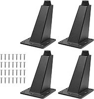 4pcs Metal Furniture Legs, 3-3/4 Inch / 96mm Modren Sofa Legs, Matte Black Furniture Feet Metal Repl