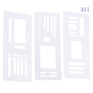 All Triple Stencil Set for Journal Layouts Art Supplies Essential Crafting Tools