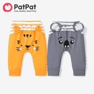 Patpat bé trai/cô gái sọc nối 3D tai in hình thú quần