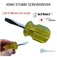 KINKI 620 SLOTTED FLAT SCREWDRIVER / PEMUTAR SKRU PENDEK (MADE IN JAPAN)