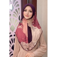 NEW PRINTED HIJAB w/ DIAMOND STONE by NC EXCLUSIVE