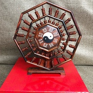 Kayu Cendana Merah Lapan Trigram Berputar Abakus Kraf Kayu Merah Kayu Pepejal Abakus Ornamen Pejabat