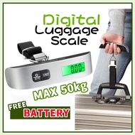 Electronic LCD Digital 50kg/110lb Luggage Scale Steel Portable Travel Scale Handheld Suitcases Hangi