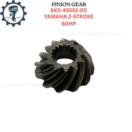 6K5-45551-00 PINION GEAR (12T) FOR YAMAHA OUTBOARD MOTOR (LOWER CASING) 2-STROKE 60HP (E60H)