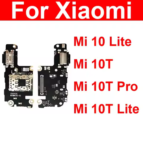 Usb Charger Jack Board With phone & Sim Card For Xiaomi Mi 10 Lite Mi 10T Mi 10T Lite Mi 10T Pro Cha