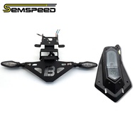SEMSPEED Motorcycle Rear License Plate Fender Tail Tidy Bracket Signal Light Assembly Taillight Hold