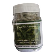 1 Bottle-100 Halal Capsules 550mg - Organic Clinicanthus Nutans-Sabah Snake Grass