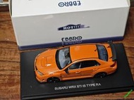 EBBRO模型 1/43 斯巴魯SUBURU WRX STI tS TYPE RA 橙 微疹