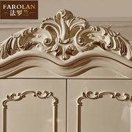 Floran European Style 6-Door Solid Wood Wardrobe with Pearl White Finish - Luxury Storage Solution