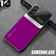 HP Casing SAMSUNG A36 Softcase SAMSUNG A36 Case Glossy Casing Shiny Glass Protector Mobile Phone Acc