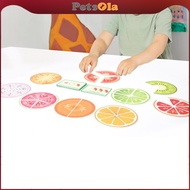 [PETSOLA] Fruit Fractions for Kids Math Manipulatives Learning Activities Math Games