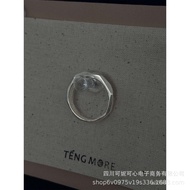 Irregular Ring p3-5 Handmade Colorfast Dongdaemun Engraving Version 925 Solid Geometry Ready Stock N