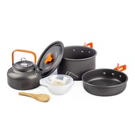 Outdoor Cookware b Set 2-3 People Camping Stove Set Pot Set Combination Portable Outdoor Tableware S