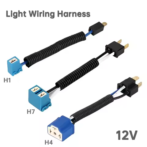 1pc H4 12V Base Car Lamp Headlight Socket Male to Female Connector Expand Wire Harness for Taillight