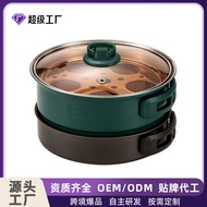 Customizable Multi-Functional Electric Cooker Portable Travel Pot Stainless Steel Steaming and Frying All-in-One Pot