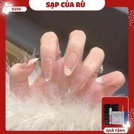 D250 Fake nails Set of 30 oval nails, y2k fake nails, cute fake nails, holiday fake nails