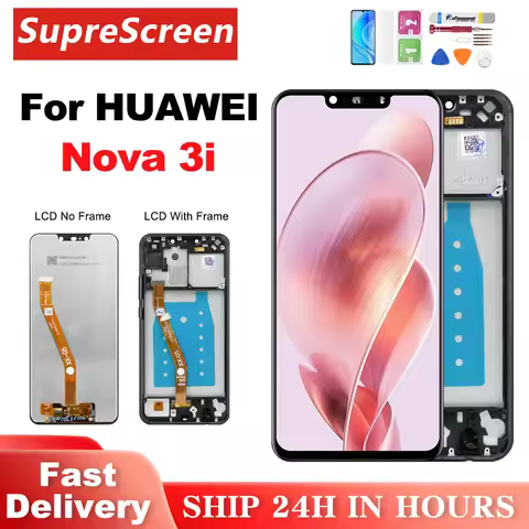 Display For Huawei nova 3i INE-LX1 LX2 AL00 LCD Display with Frame Touch Screen Digitizer Assembly F
