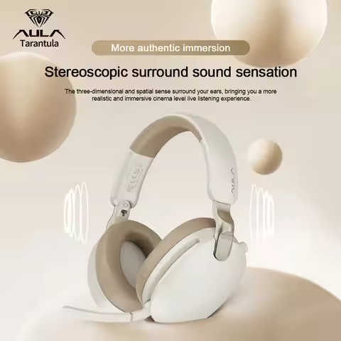 AULA New A500 Wireless Head-mounted Headphone 2.4G/Bluetooth/Wired Nolse Reduction Headsets E-sports