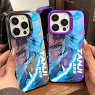 Handsome Anime Half Face Boy Phone Case Compatible for IPhone 13 14 15 12 Pro Max XR X/XS Max 7/8 Plus Se2020 Independent Lens Protective Frame Thickening Silicone Material Back