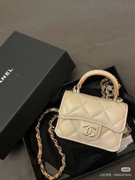 chanel23p 雙色手柄 wocmini 小可愛奶茶色