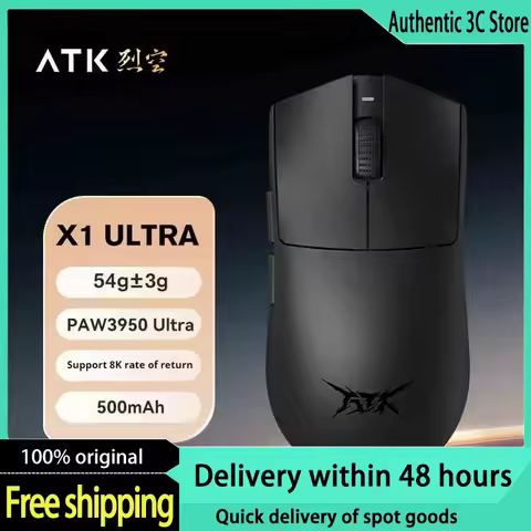 ATK X1 Ultra/X1 Pro/X1 pro Max Gaming Mouse 8000Hz Dual Mode Paw3950 Ultimate Blazing Sky Nordic5284