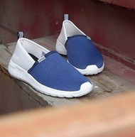 Sepatu Adidas ORIGINAL Cloudfoam Slip On Blue White Metallic Murah