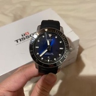 TISSOT 水鬼 Seastar 1000 海洋之星 300 米潛水機械錶-藍x黑/ 43mm(T1204071704100)