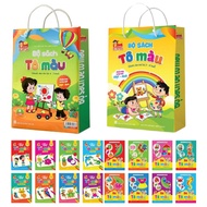 Combo 16 Quyến Sách Tô Màu Song Ngữ Anh Việt Cho Bé Từ 3-4 Tuổi và 4-5 Tuổi - Sách Tô Màu Nhiều Chủ