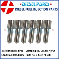 6pcs Fuel Injector Nozzle 0433171638 DLLZ157P964 for Mitsubishi 6M60 6M70 0445120006 ME355278