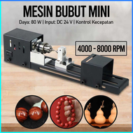 COD OSSIEAO Mesin Bubut ukuran sedang mini komplit siap pakai otomatis Lathe Wood Metalworking DIY 8