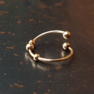 【禮物】時尚耳骨夾 無痛耳骨夾 14K注金 金珠耳骨夾-一只