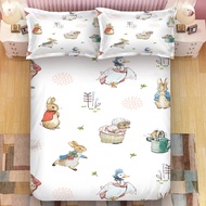 peter rabbit Fitted Bedsheet pillowcase 3D printed Bed set Single/Super single/queen/king beddings korean cotton
