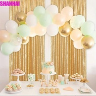SHANHAI Sequin Backdrop Curtain, Colorful Decorative Sparkly Sequin Backdrop, Background Drapes Poly