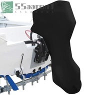 AARON1 Boat Outboard Motor Cover, 420D Oxford Fabric Black Full Boat Motor Cover, Waterproof Engine 